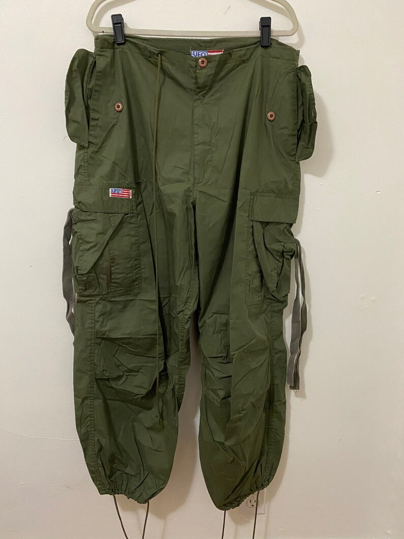 Rare Vintage RAVE Pants / UFO Rave Pants / Army Green Etsy