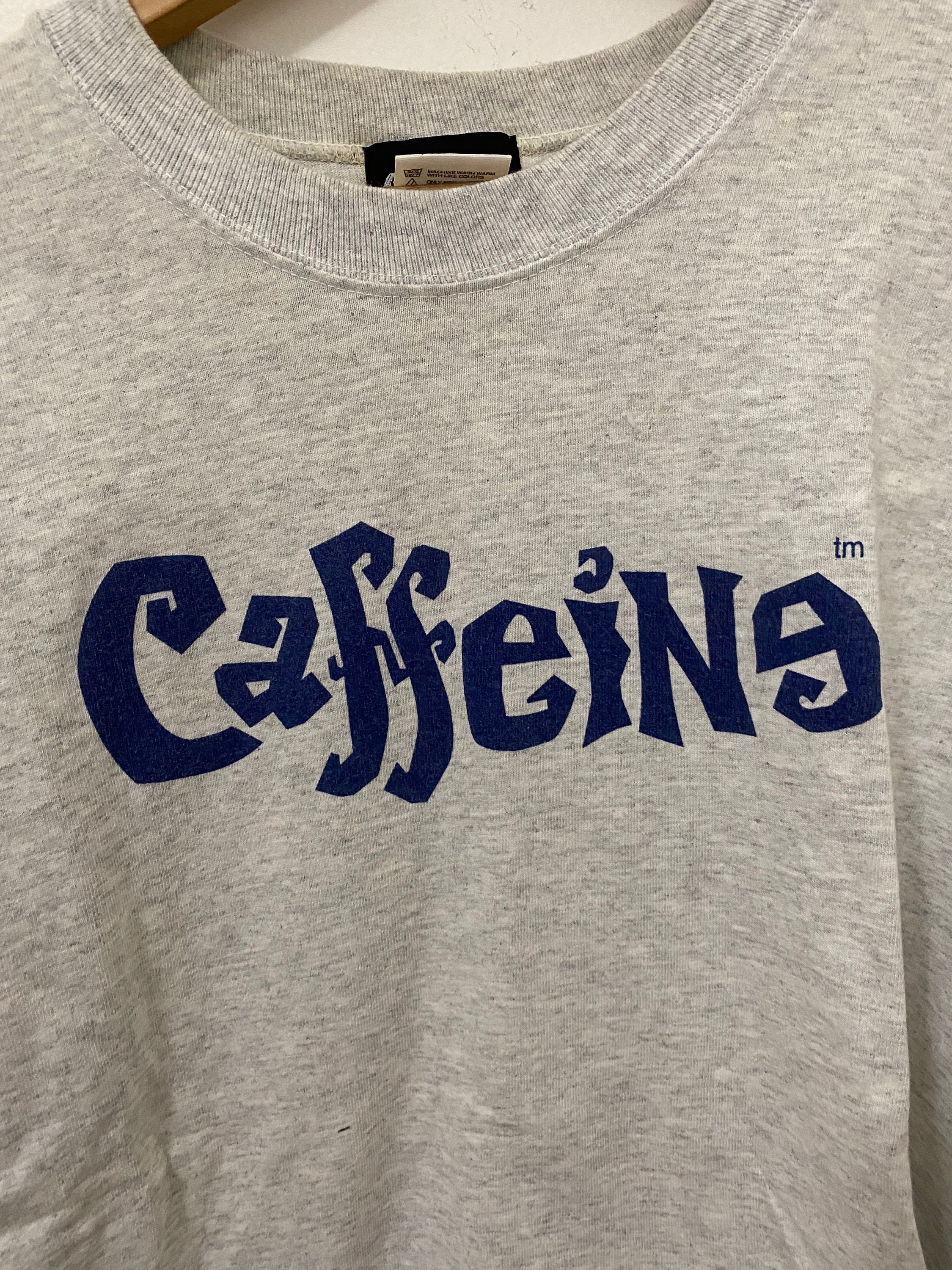 RARE CAFFEINE Brand Vintage Rave Long Sleeve Tshirt 