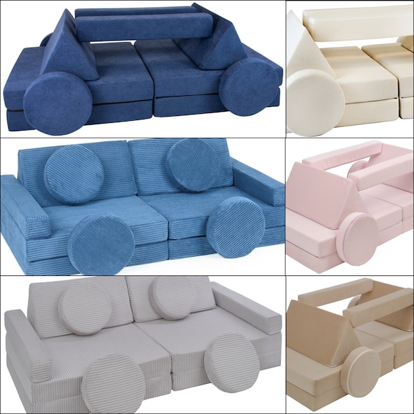 Soft Play Sofa | Kinderspielsofa | Weiche Spielcouch | Kinderspielsofa | Weiche Spielgeräte | Soft Play Aktivitätssofa | Modulares Kinderspielsofa