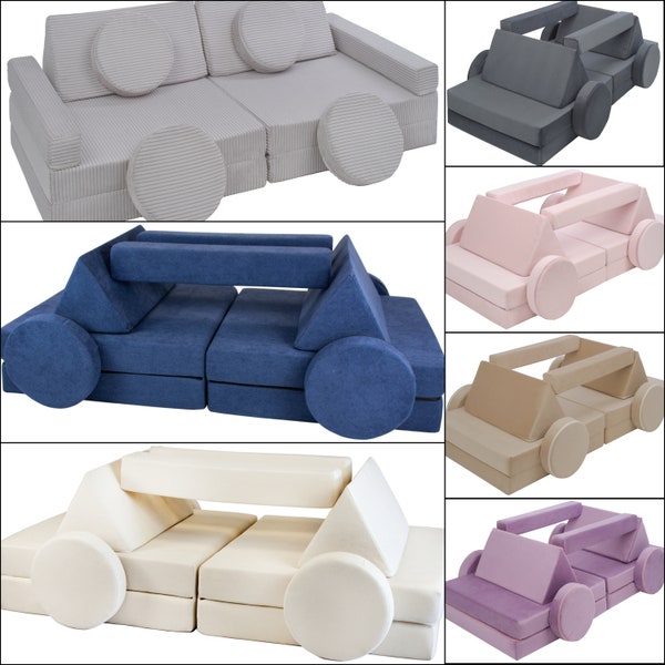 Soft Play Sofa | Kinderspielsofa | Weiche Spielcouch | Kinderspielsofa | Weiche Spielgeräte | Soft Play Aktivitätssofa | Modulares Spielsofa Kids