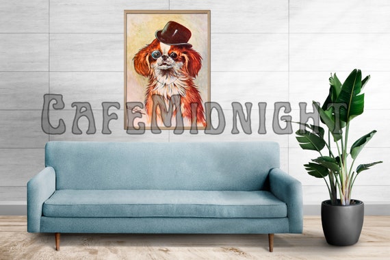 A DANDY DOG! Rare Louis Wain Dog About Town. Humorous. Ez