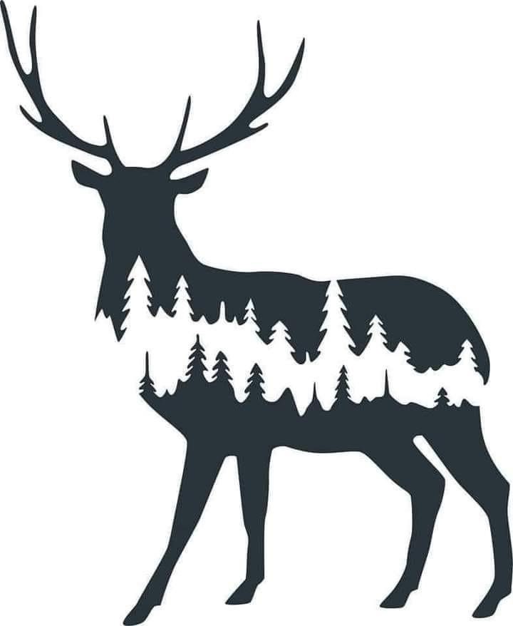 Full Body Elk Forest car Decal Etsy