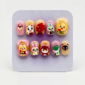Cute Animal Game 2.0 Hand-painted Press-on Nails