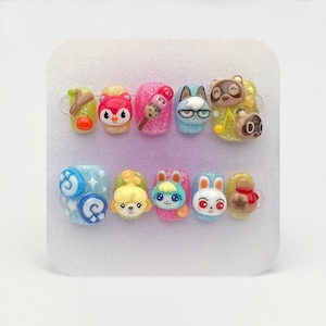 Cute Animal Game 3.0 3D Hand-painted Press-on Nails