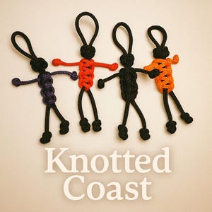 Set of 2x Paracord People keychain/keyring/zip