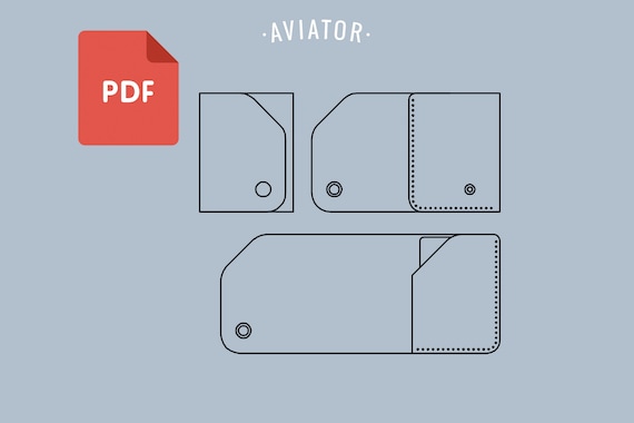 PDF Mini Cardholder Wallet 5 Template Simple Wallet Card - Etsy