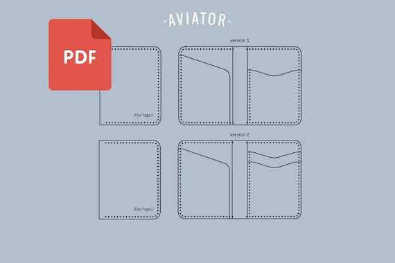 PDF Bifold Card Wallet 3 two Designs Template Simple - Etsy