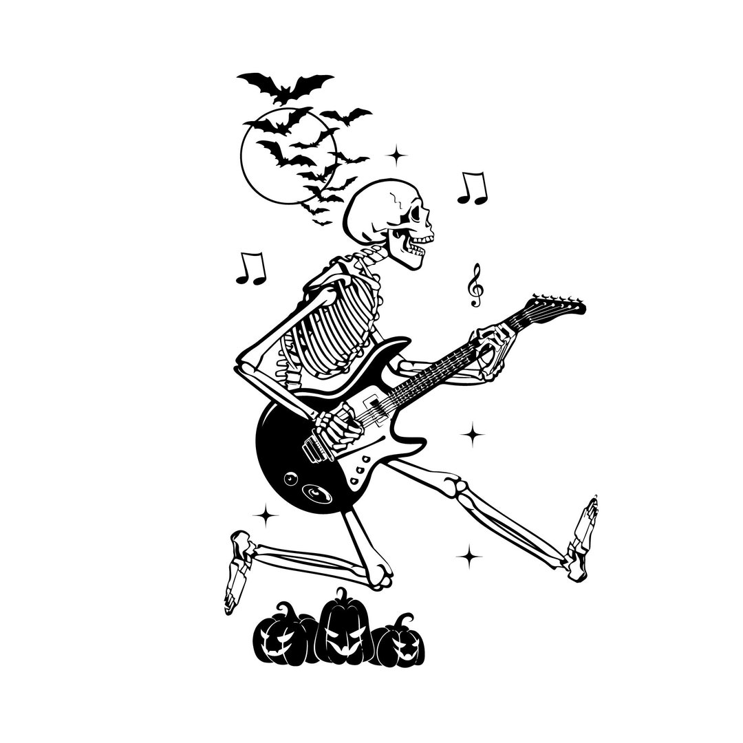 Skeleton Guitar Cricut Skeleton Guitar Cricut Skeleton - Etsy