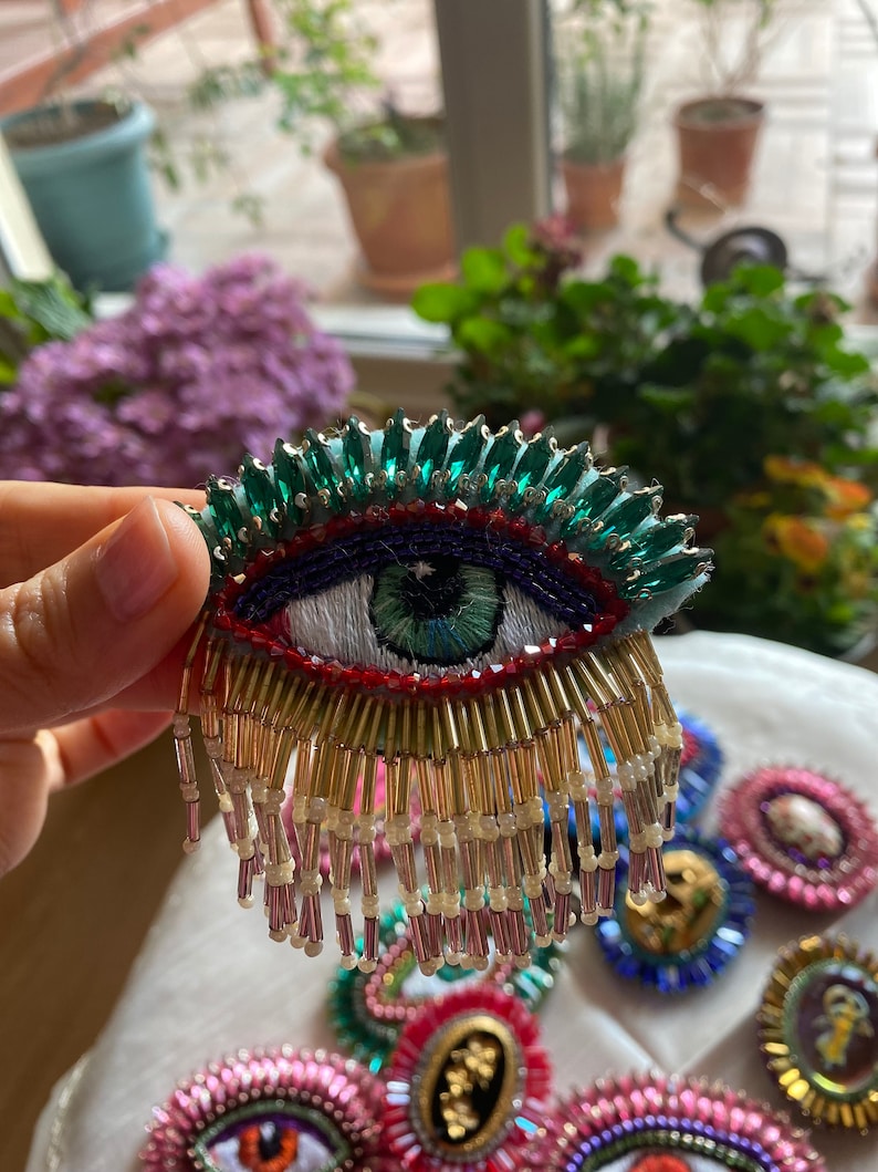 Charm Eye Brooch Pin Evil Eye Jewellery Evil Eye Brooch With Etsy