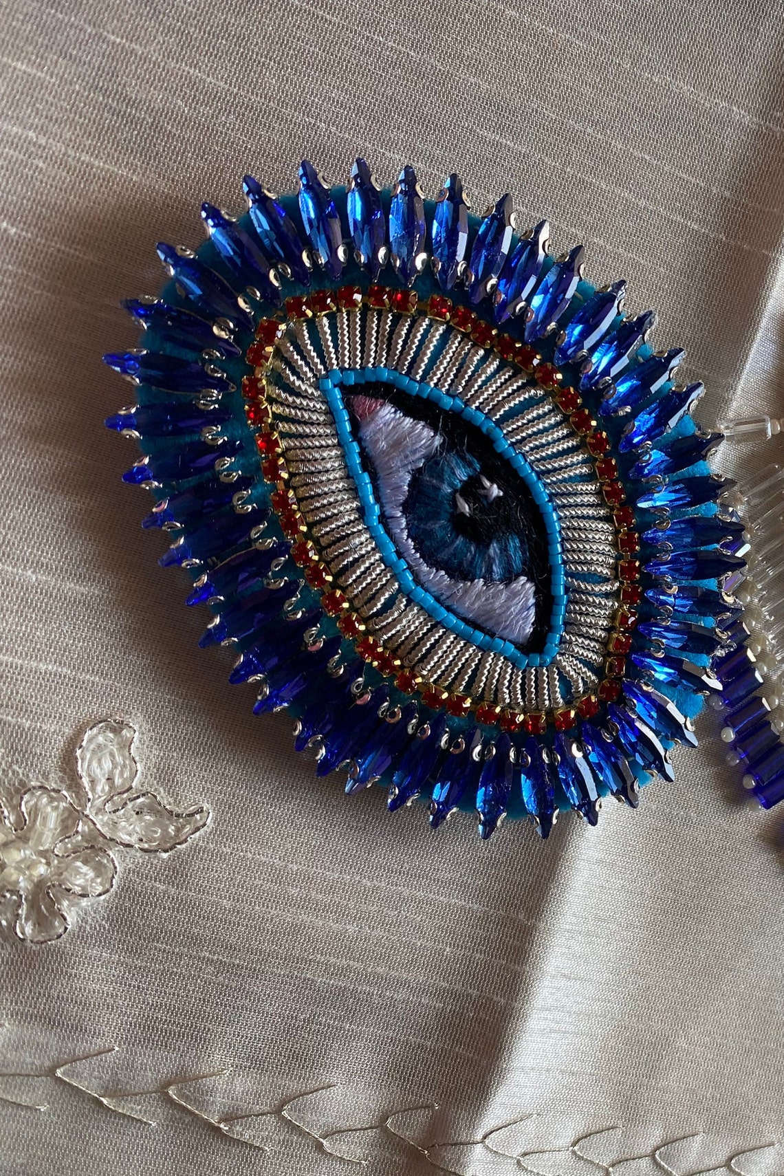 Charm Eye Brooch Pin Evil Eye Jewellery Evil Eye Brooch With Etsy