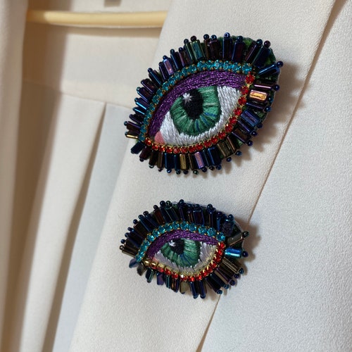 Charm Eye Brooch Pin Evil Eye Jewellery Evil Eye Brooch With Etsy