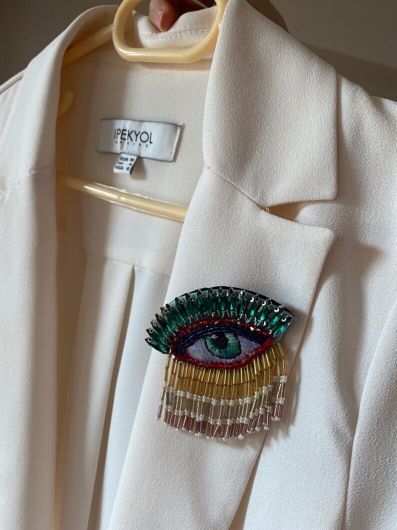 Charm Eye Brooch Pin Evil Eye Jewellery Evil Eye Brooch With Etsy