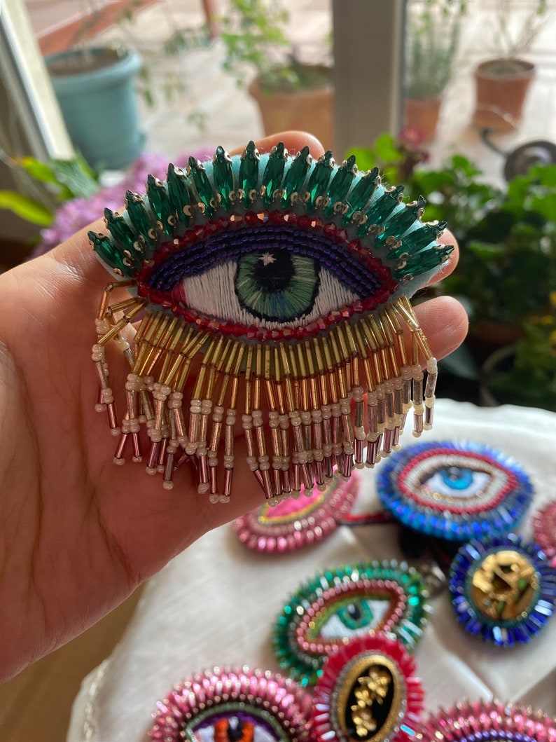 Charm Eye Brooch Pin Evil Eye Jewellery Evil Eye Brooch With Etsy