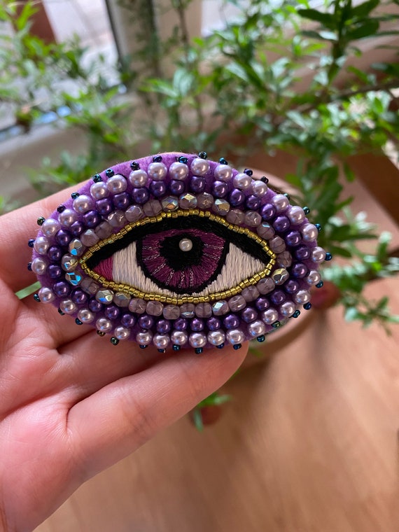 Charm Eye brooch pin Evil eye jewellery Evil eye brooch handmade jewelry minimalist mothers day gift easter