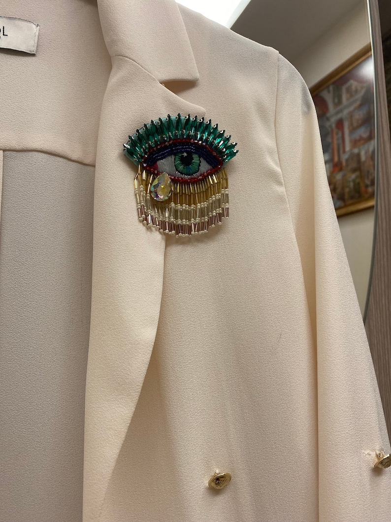 Charm Eye Brooch Pin Evil Eye Jewellery Evil Eye Brooch With Etsy