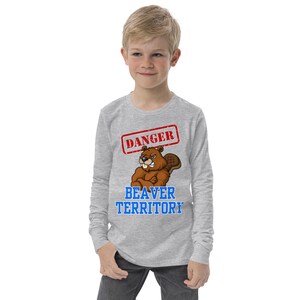 Danger Beaver Territory T-shirt met lange mouwen voor jongens
