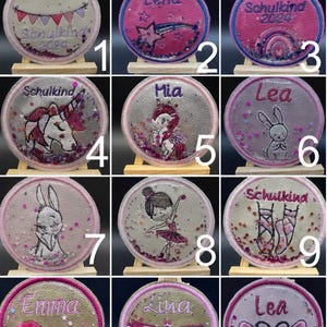Glitzer Buttons kletties/Magnete