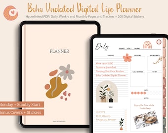 Digital Life Planner, Goodnotes Planner, iPad Planner, Notability Planner, Daily Digital Planner, Boho Digital Planner  Digital Planner 2023