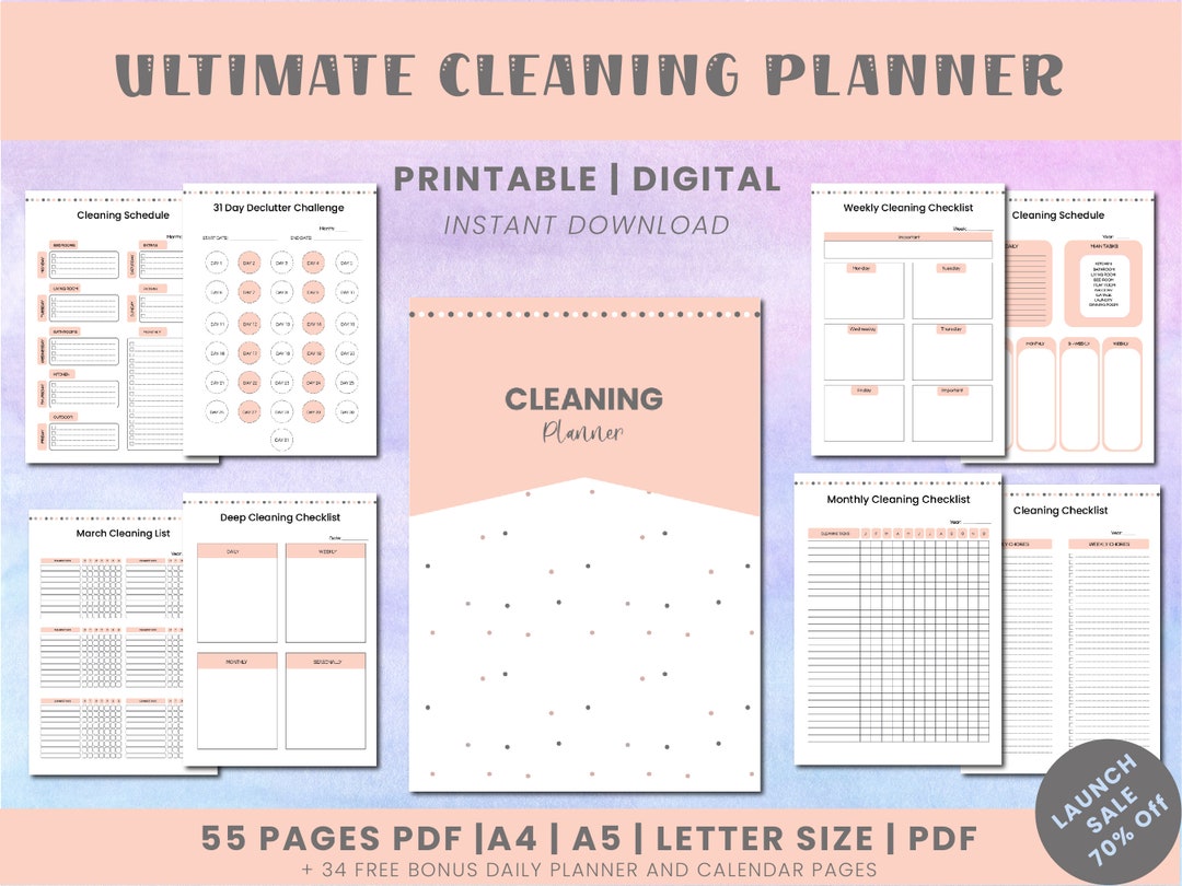 Adhd Cleaning Calendar adhd cleaning Schedule