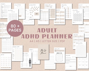 Adhd Planner, Adhd Planner Adult, Adhd Digital Planner, Academic Planner, Habit Tracker, Downloadable Planner, Mood Tracker, Adhd to do list