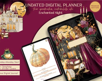 Undated Planner, Digital Planner, Goodnotes Planner, Halloween Planner, Digital Life Planner, Weekly Planner, Adhd Planner