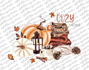 Cozy Season PNG, Fall png, Thanksgiving Png, Cozy Sublimation Design, Fall Sublimation Design, Halloween png, Autumn Sublimation