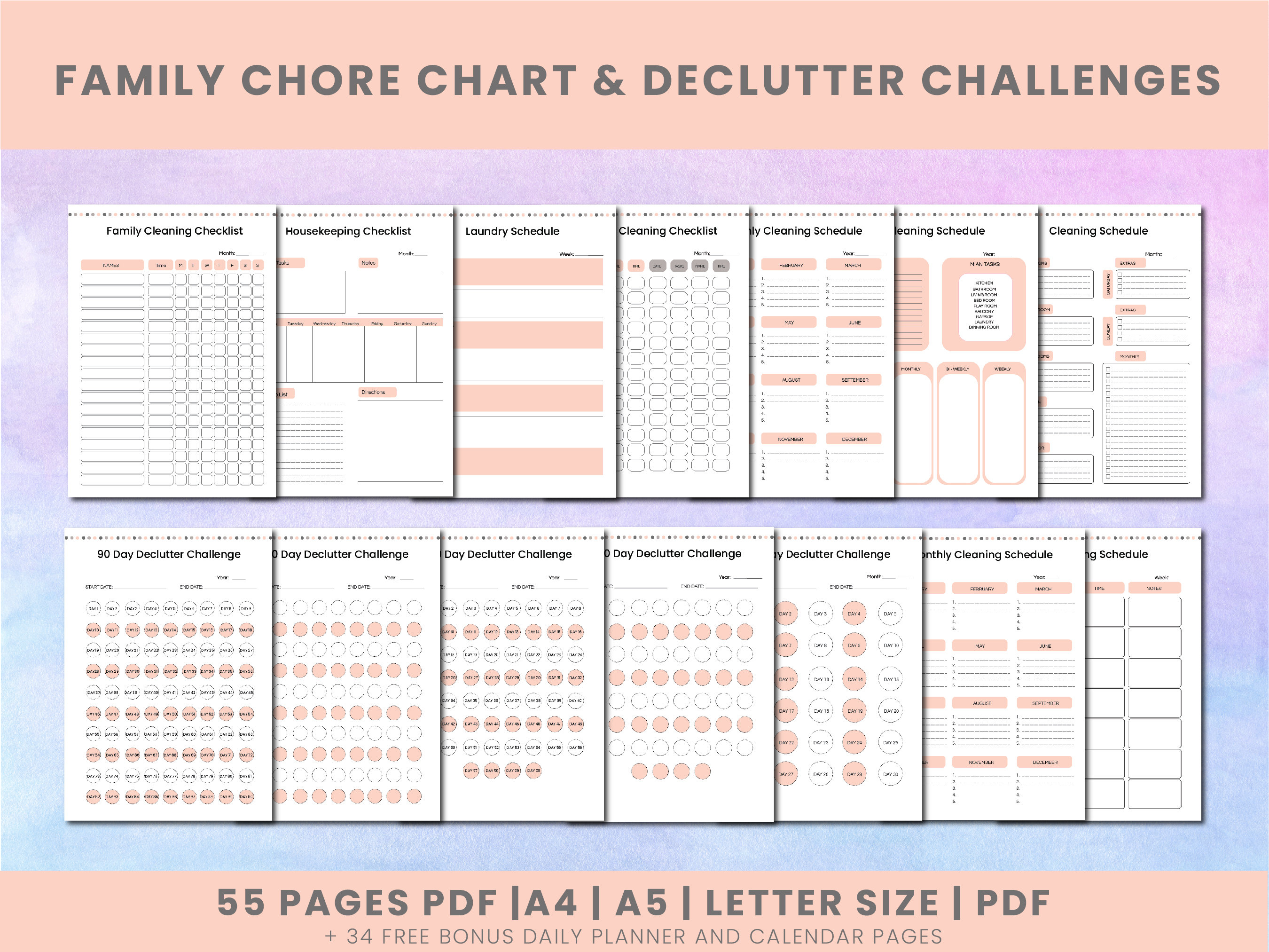 Adhd Cleaning Schedule Adhd Cleaning Checklist Cleaning - Etsy