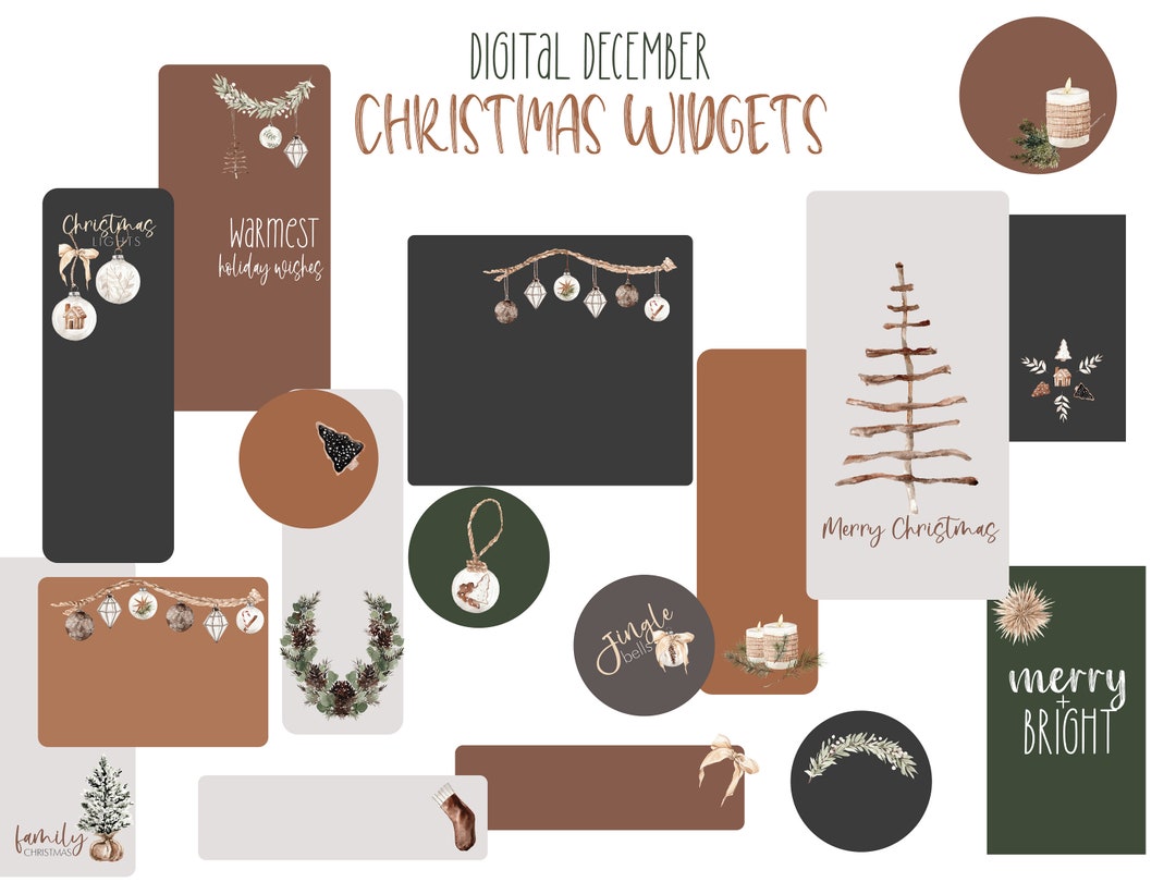 Planner Widgets, December 2023 Digital Shape Widgets, Digital Stickers ...