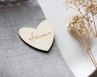 Personalised Place Names, Wedding Place Settings, Wooden Heart, Wood Place Name, Wedding Favours, Table Decor