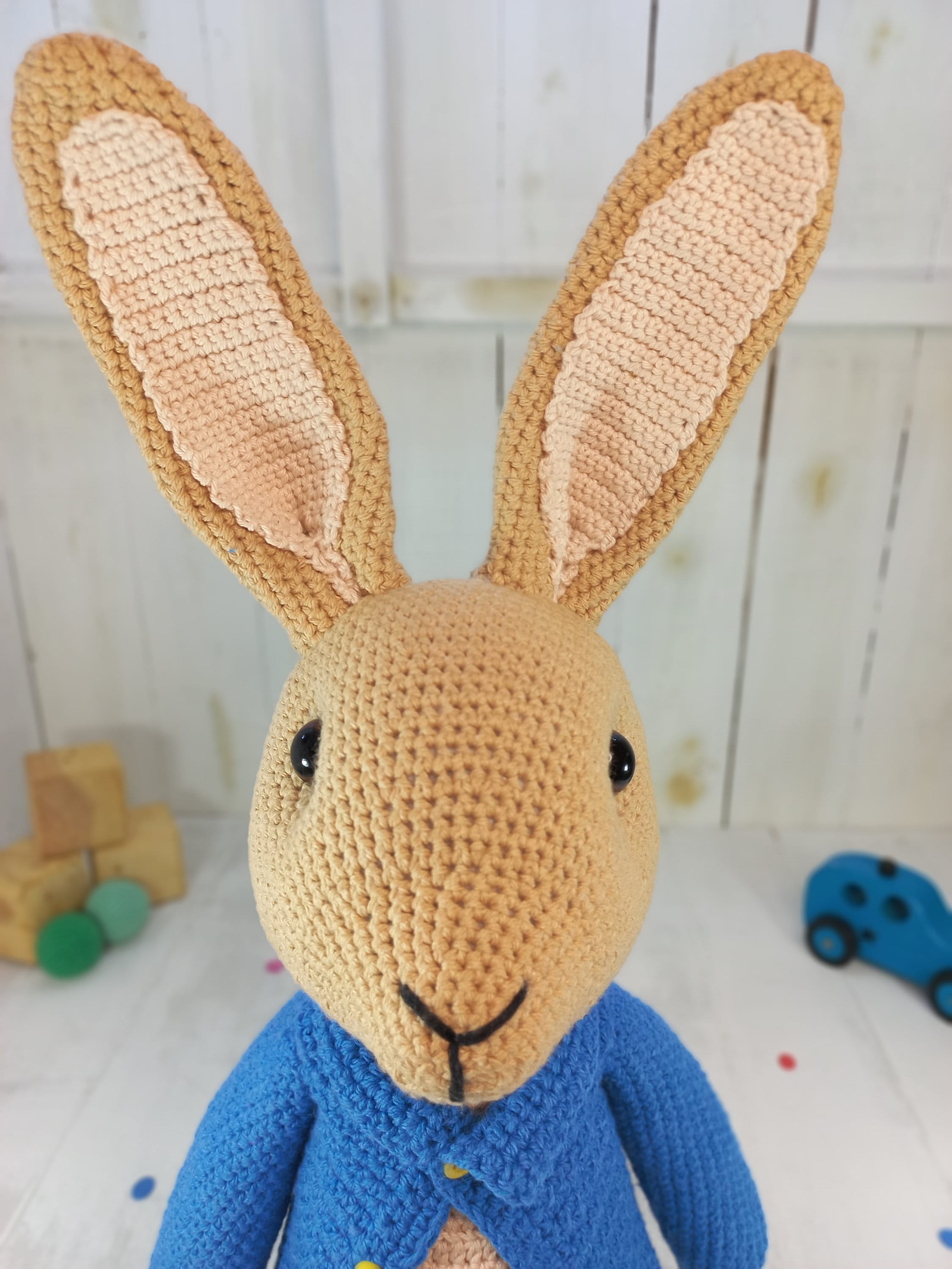 Large peter rabbit crochet pattern amigurumi rabbit etsy