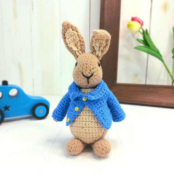 Small - Peter Rabbit crochet pattern,  Amigurumi pattern, Amigurumi rabbit pattern, Peter rabbit amigurumi