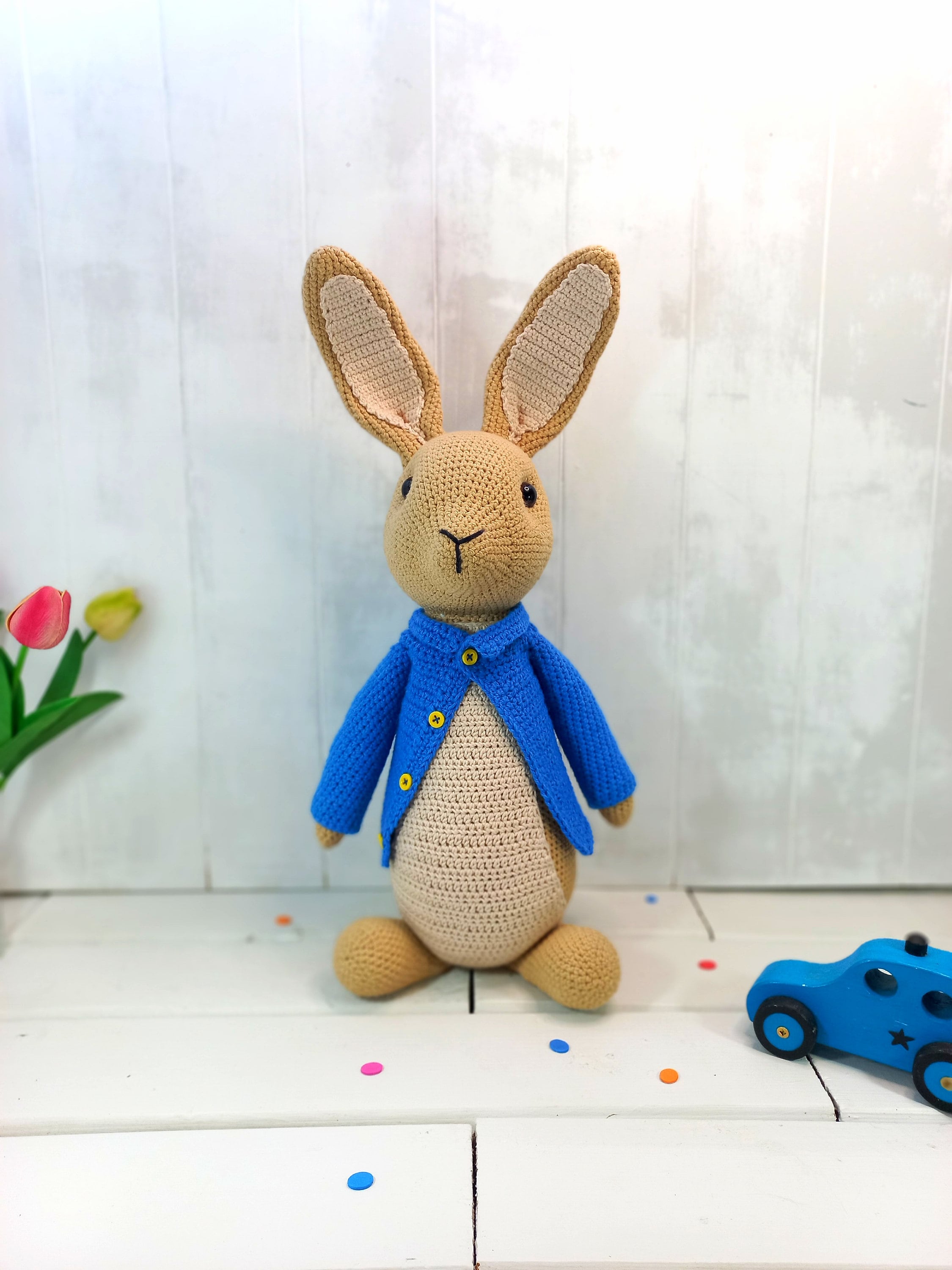 Large peter rabbit crochet pattern amigurumi rabbit etsy