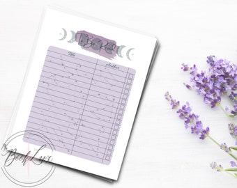 Printable TBR | DIGITAL DOWNLOAD | Zodiac Themed To Be Read | Printable Book List | Digital Reading Journal | Book Wishlist | Tbr Wishlist