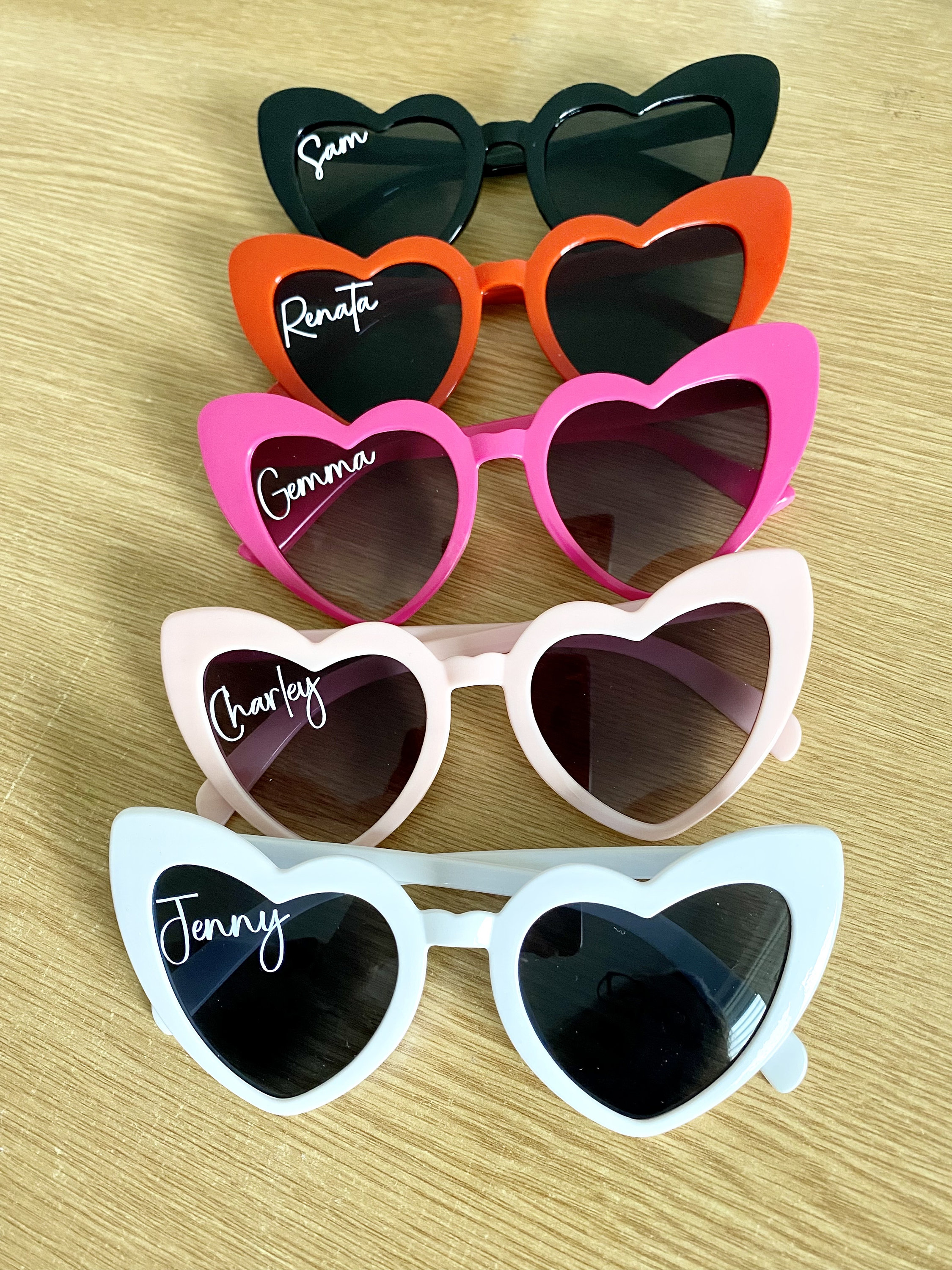 小物 GOD ONLY KNOWS HEART LOGO SUNGLASSES Personalised Heart Sunglasses | Custom Bridal Party Sunglasses