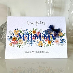 Mummy Birthday Card, Handmade Happy Birthday Card, Birthday Card For Mummy, 3d Sunflower Card, Luxury Birthday Card, Bespoke Birthday Card