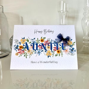 Carte d'anniversaire tante, carte de joyeux anniversaire faite main, carte de joyeux anniversaire tante, carte tournesol 3d, carte de luxe, carte d'anniversaire pour tante