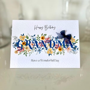Cartão de aniversário para avó, Cartão de feliz aniversário feito à mão, Cartão de feliz aniversário para avó, Cartão de girassol 3D, Cartão de luxo, Cartão de aniversário para avó