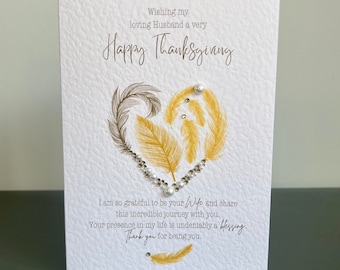 Husband Thanksgiving Card, Husband Happy Thanksgiving Card, Unique Thanksgiving Card, 3D Thanksgiving Card, Thanksgiving Card For Husband