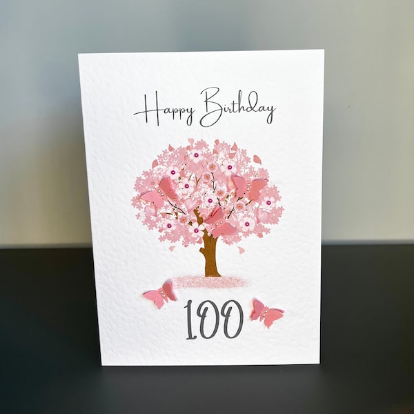 100th Birthday Card, Happy 100th Birthday Card, 100th Card, 100th Celebration, Special 100th Keepsake Card, Luxury 100th Birthday Card , Age