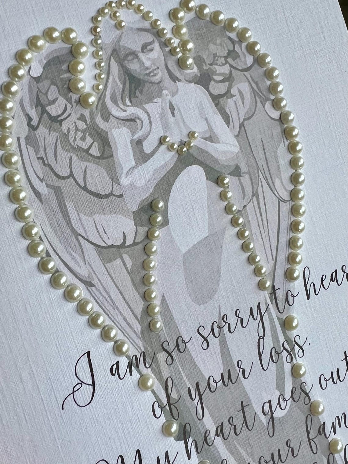 Handmade Sympathy Card, Angel Sympathy Card, God Bless Sympathy Card ...