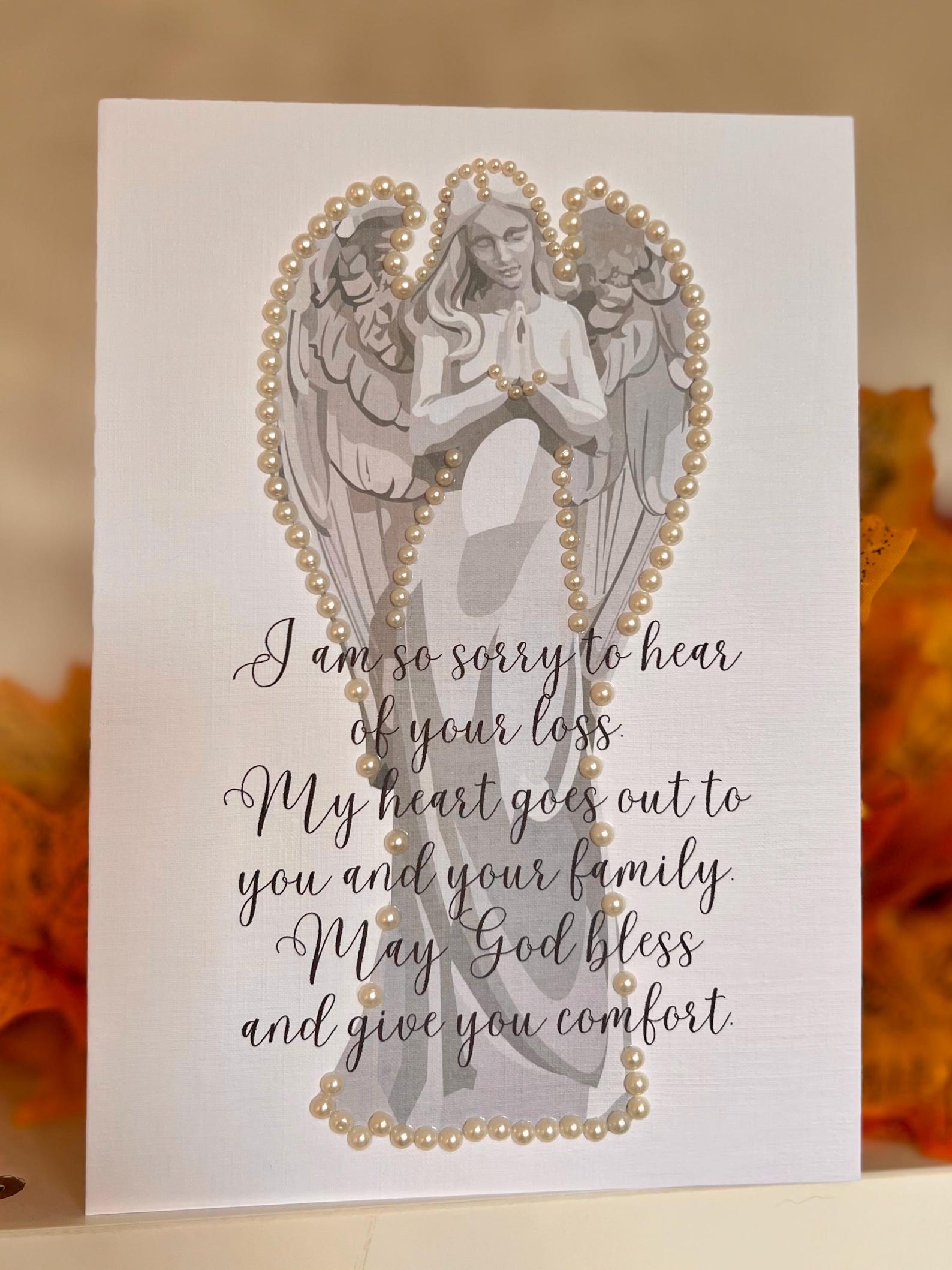 Handmade Sympathy Card, Angel Sympathy Card, God Bless Sympathy Card ...