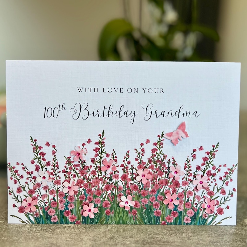 100th Birthday Card - Etsy UK