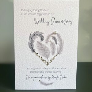 Carte d'anniversaire de mariage de mari, Carte d'anniversaire de luxe, Carte pour mari, Carte d'anniversaire de mariage, Carte d'anniversaire, Anniversaire spécial