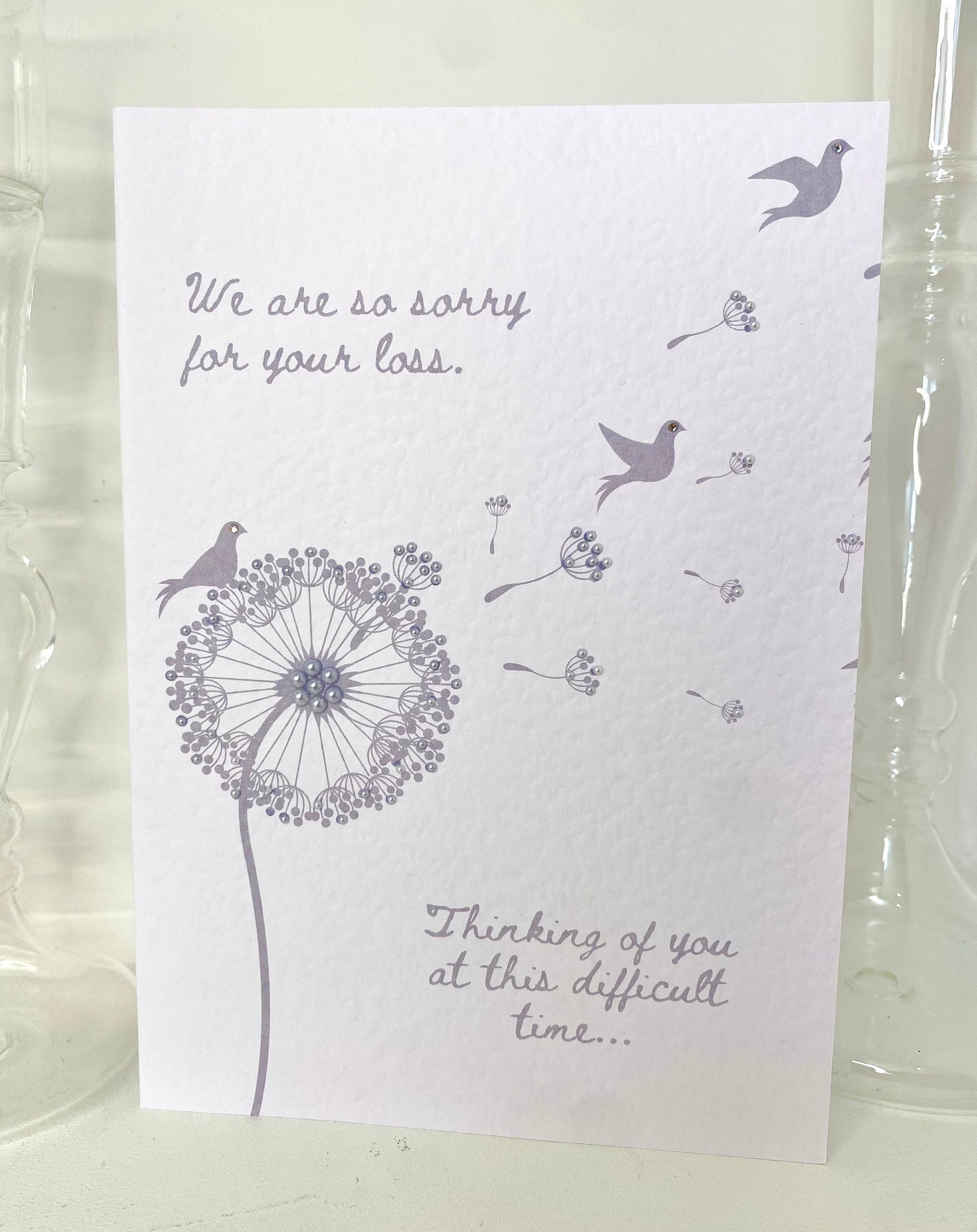 Sympathy Card Handmade, Thinking of You Card, Sorry for Your Loss Card ...