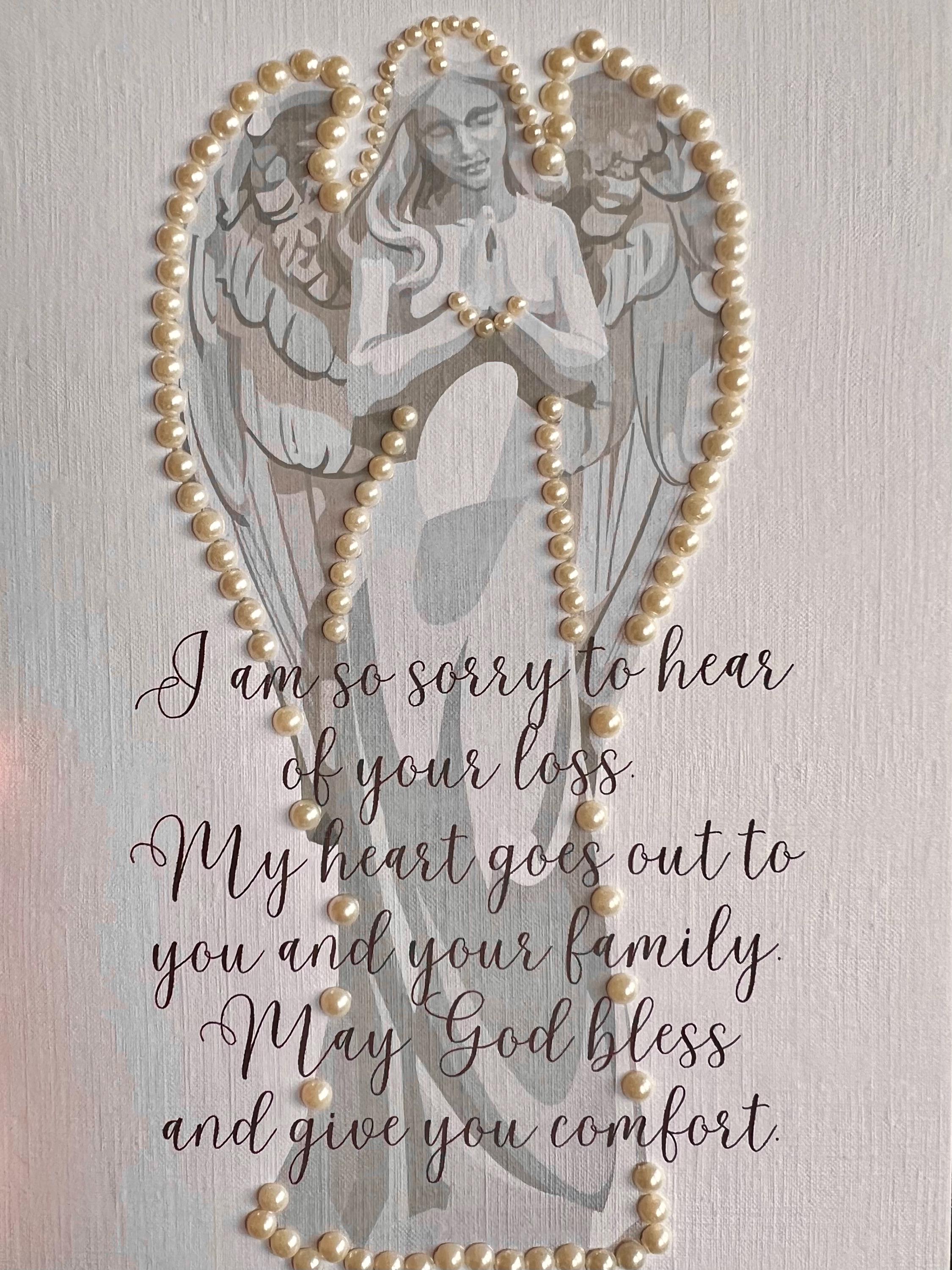 Handmade Sympathy Card, Angel Sympathy Card, God Bless Sympathy Card ...