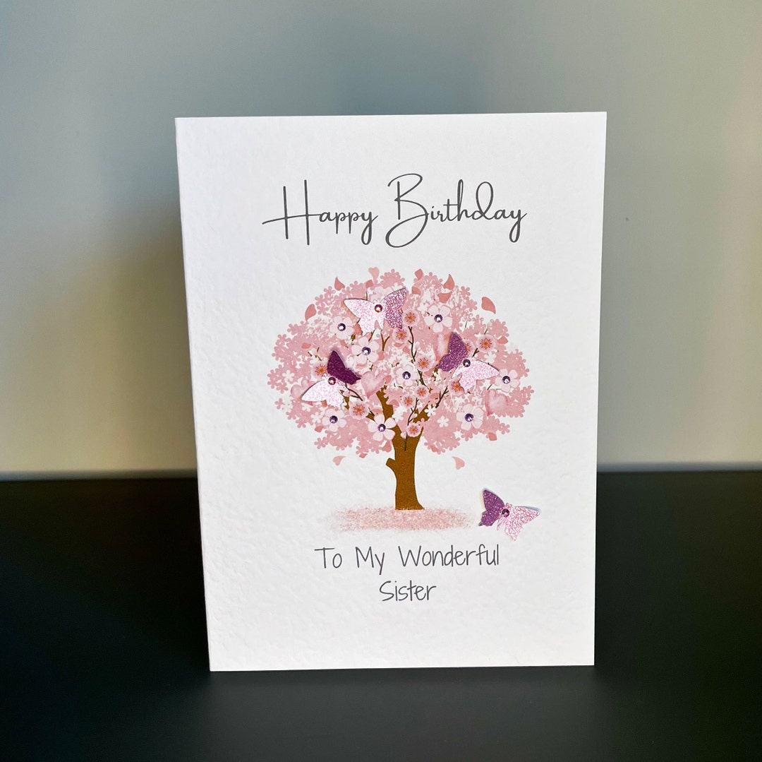 Handmade Sister Birthday Card Special Sister Card Happy Etsy