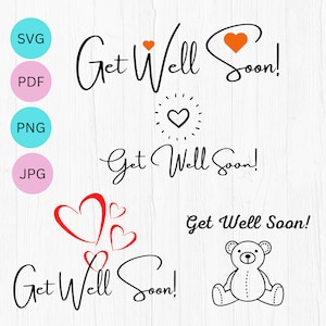 Gute Besserung! PNG, JPG, PDF - Gute Besserung Grußkarte, Get well Tasse, Gute Besserung Shirt Druck - Ermutigungskarte, Download, Printable