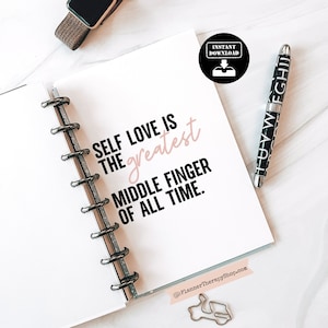 Citação de amor próprio, painel de meia letra para impressão, citação de autocuidado, painel de meia letra, disco de meia letra
