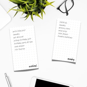 58 Printable Planner Task Cards: Productivity Accessories (Digital Download)