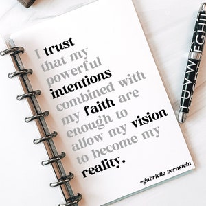 Eu confio que meu poderoso, Gabrielle Bernstein, painéis de planejadores para impressão, capas de planejadores para impressão, imprimíveis de planejadores